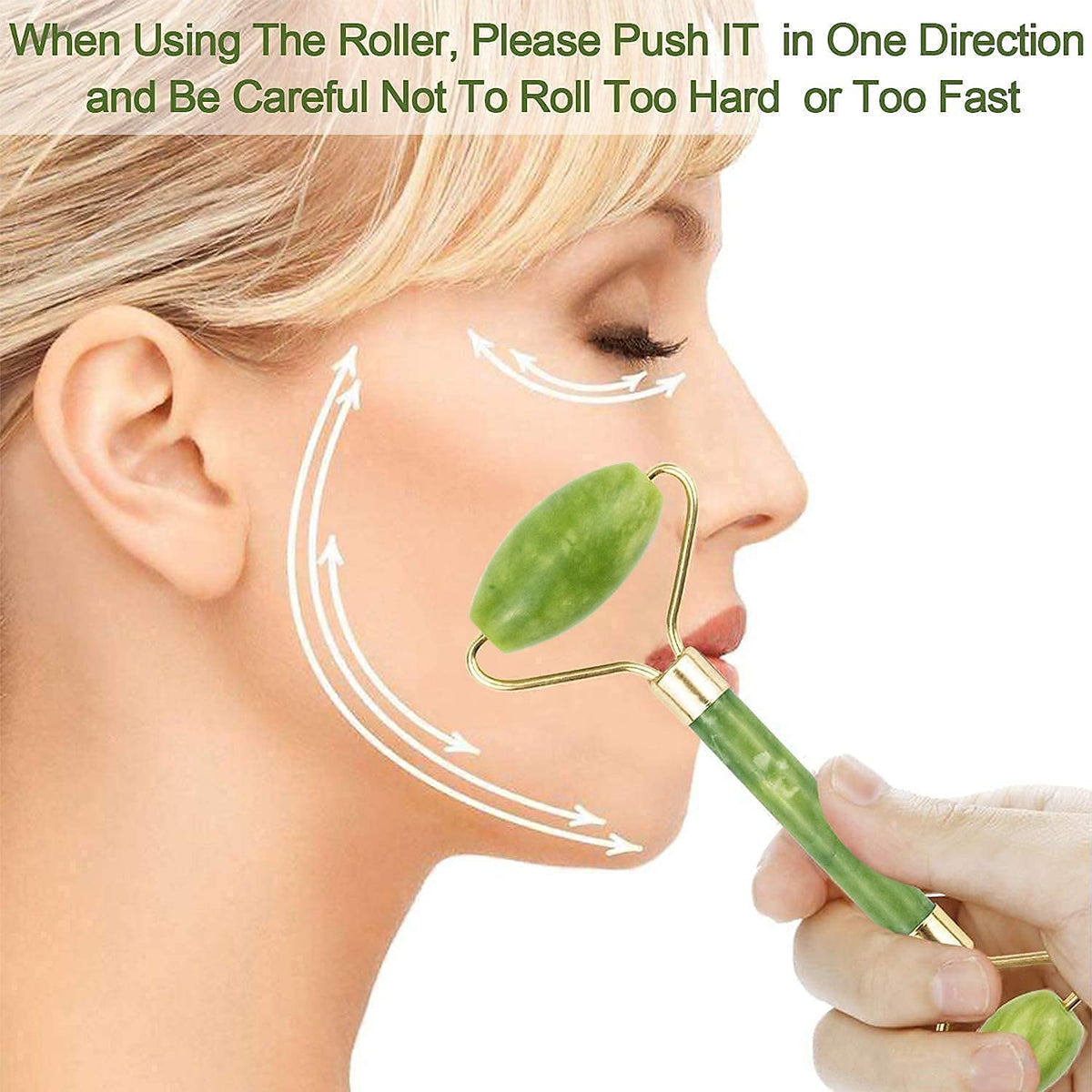 Jade Roller & Gua Sha Set – Natural Face Massager for Anti-Aging, Glowing Skin & Face Shaping